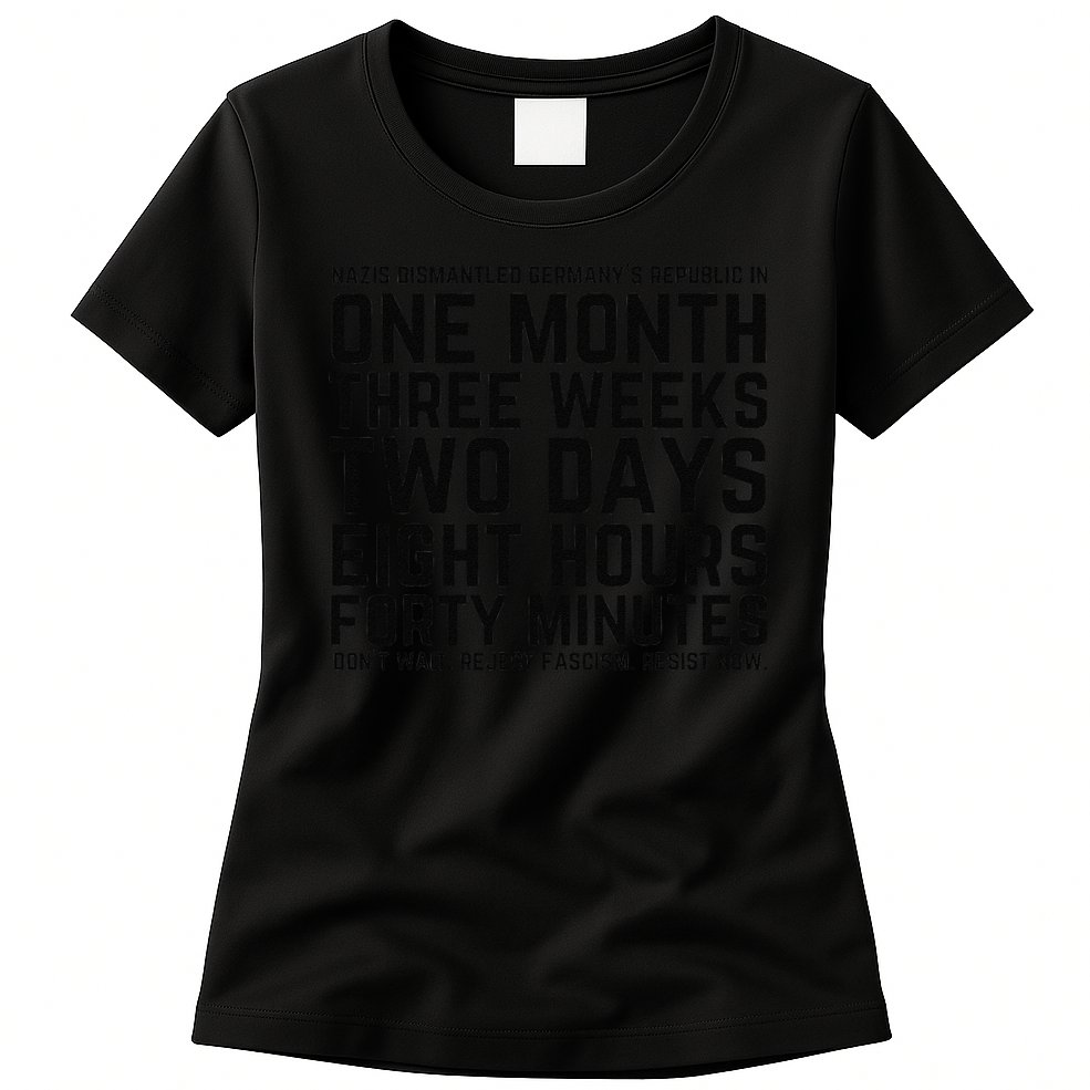 Resist Like Its 1938 Germany Reject Fascism Resist Now Womens T-Shirt