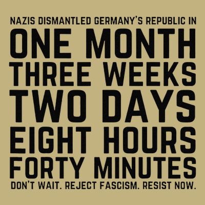 Resist Like Its 1938 Germany Reject Fascism Resist Now T-Shirt