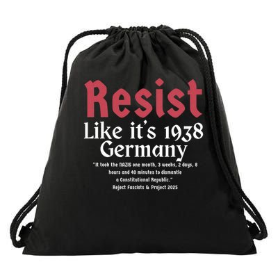 Resist Like It's 1938 Germany Drawstring Bag