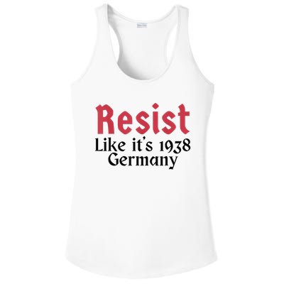 Resist Like It's 1938 Germany Ladies PosiCharge Competitor Racerback Tank