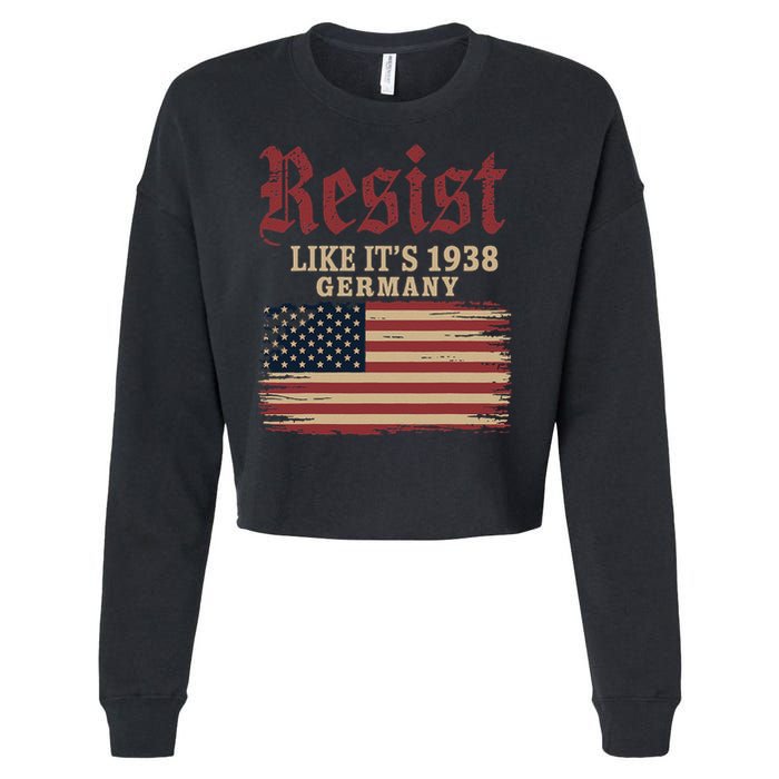 Resist Like Its 1938 Germany Cropped Pullover Crew
