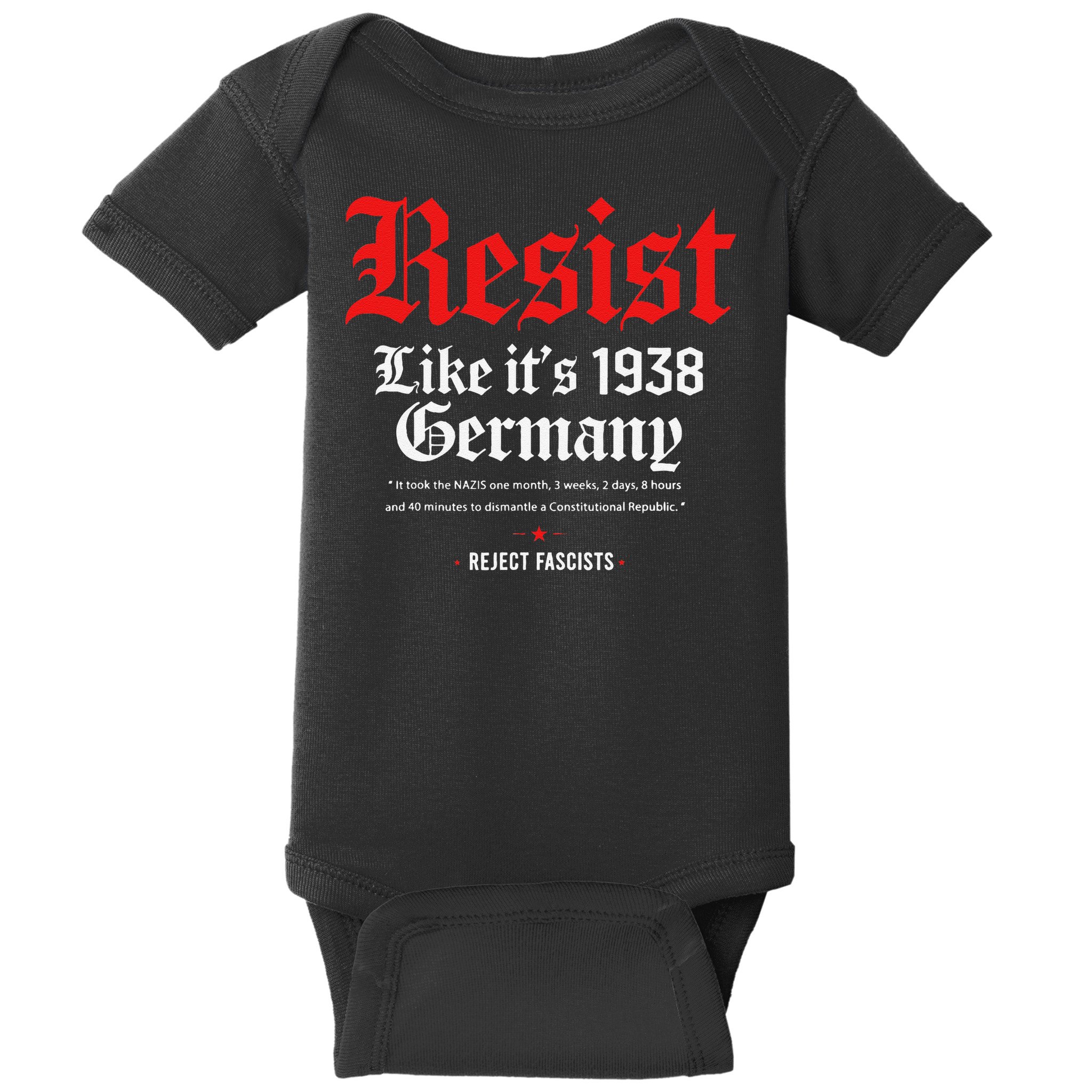 Resist Like Its 1938 GermanyStrong WomenWomen Empowerment Baby Bodysuit