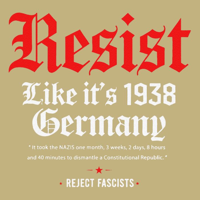 Resist Like Its 1938 GermanyStrong WomenWomen Empowerment T-Shirt