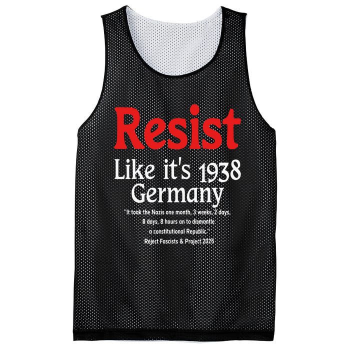 Resist Like Its 1938 Germany Mesh Reversible Basketball Jersey Tank