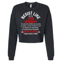 Resist Like It'S 1938 Germany Cropped Pullover Crew