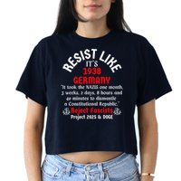 Resist Like It'S 1938 Germany Women's Crop Top Tee