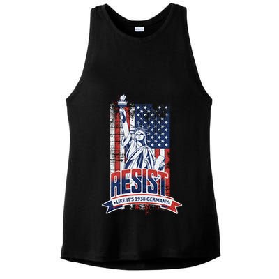 Resist Like It'S 1938 Germany Political Protest Project 2025 Ladies PosiCharge Tri-Blend Wicking Tank