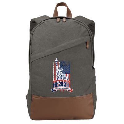 Resist Like It'S 1938 Germany Political Protest Project 2025 Cotton Canvas Backpack