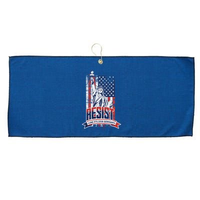 Resist Like It'S 1938 Germany Political Protest Project 2025 Large Microfiber Waffle Golf Towel