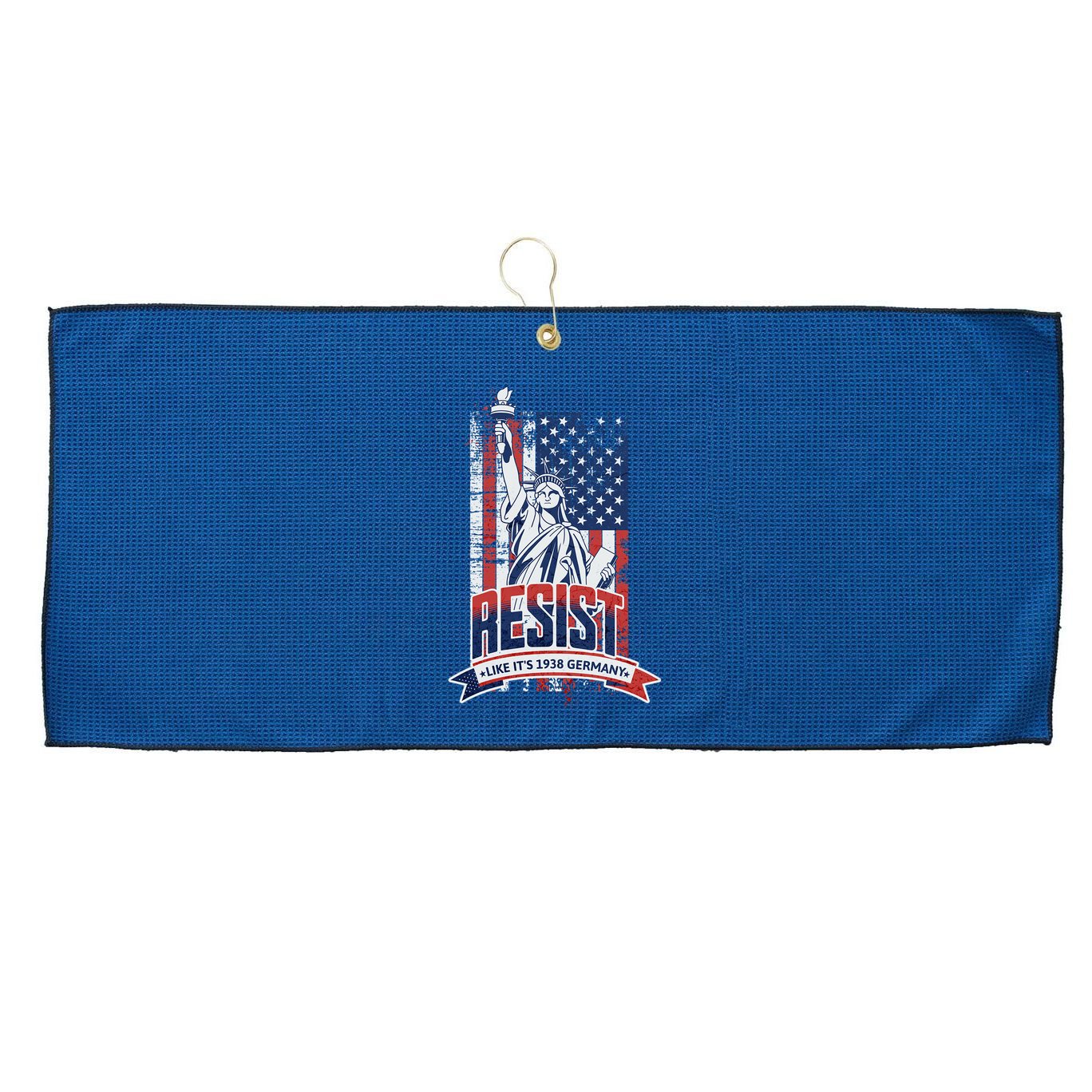 Resist Like It'S 1938 Germany Political Protest Project 2025 Large Microfiber Waffle Golf Towel