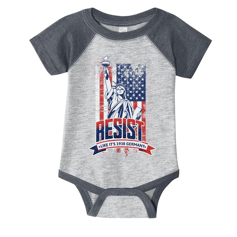 Resist Like It'S 1938 Germany Political Protest Project 2025 Infant Baby Jersey Bodysuit