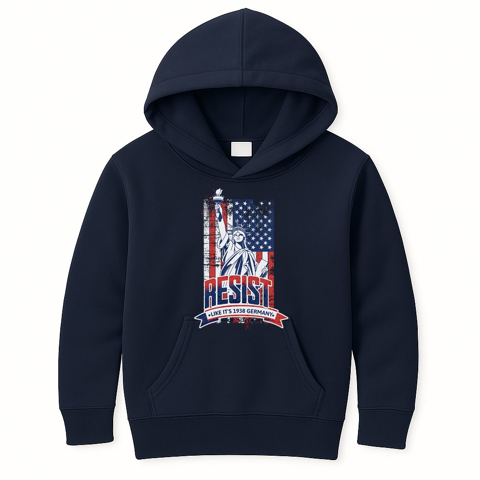 Resist Like It'S 1938 Germany Political Protest Project 2025 Kids Hoodie