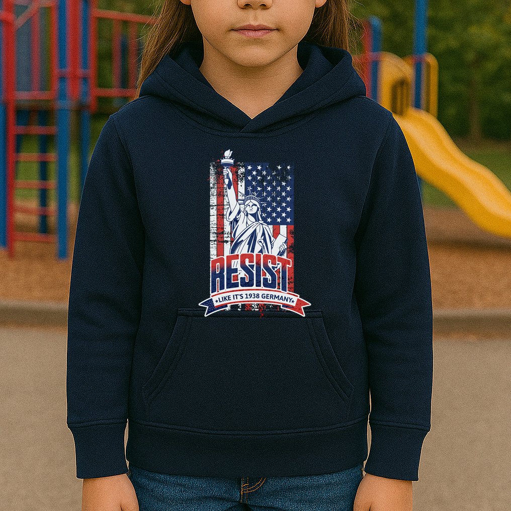 Resist Like It'S 1938 Germany Political Protest Project 2025 Kids Hoodie
