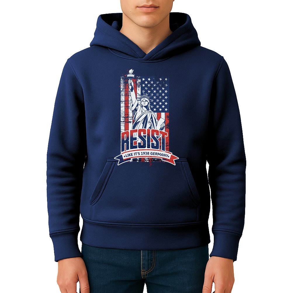 Resist Like It'S 1938 Germany Political Protest Project 2025 Kids Hoodie