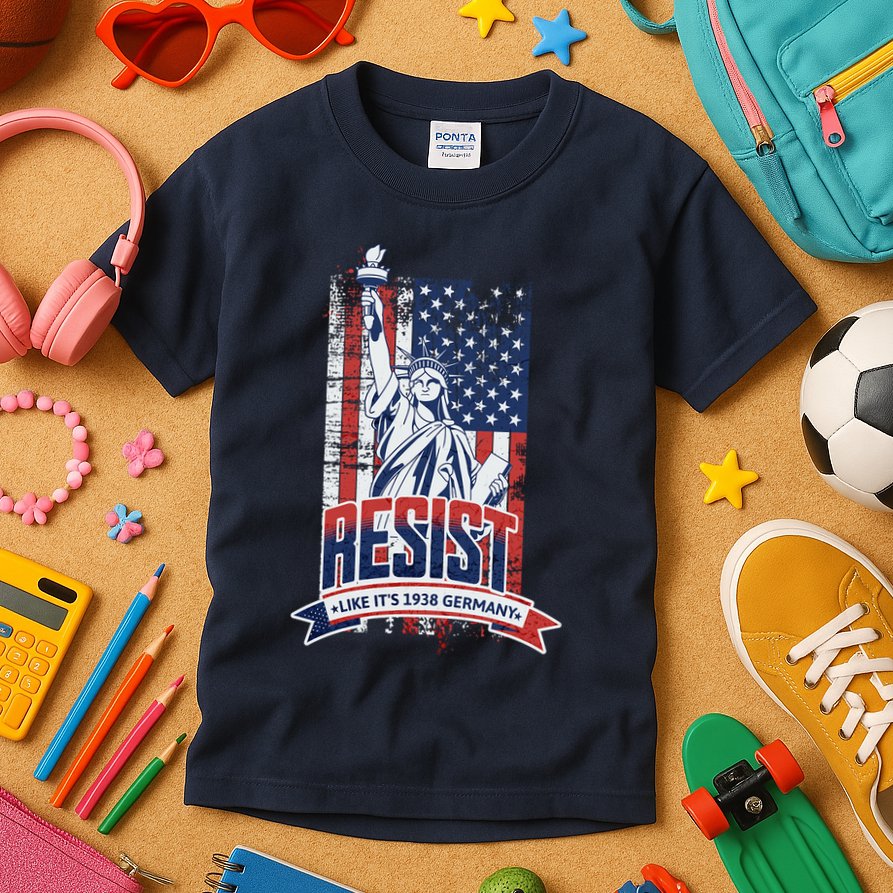 Resist Like It'S 1938 Germany Political Protest Project 2025 Kids T-Shirt