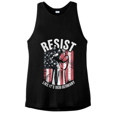 Resist Like Its 1938 Germany Ladies PosiCharge Tri-Blend Wicking Tank