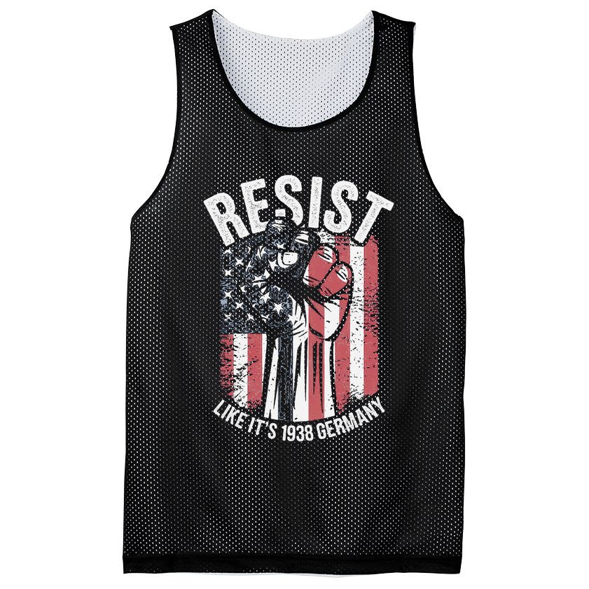 Resist Like Its 1938 Germany Mesh Reversible Basketball Jersey Tank