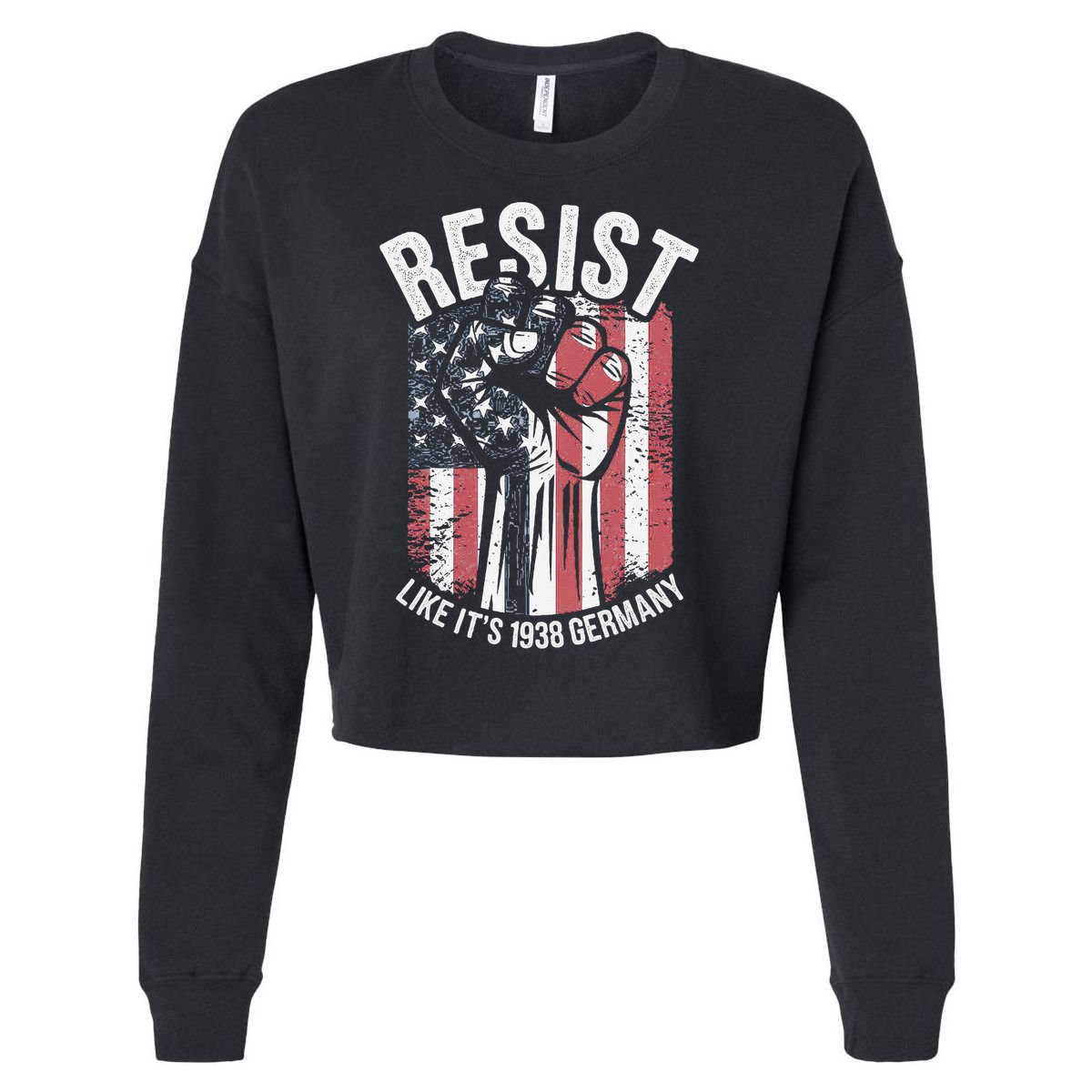 Resist Like Its 1938 Germany Cropped Pullover Crew