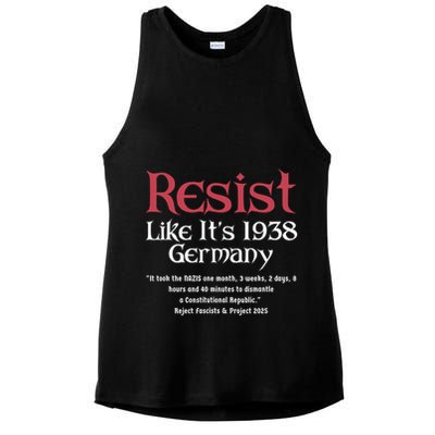 Resist Like It'S 1938 Germany Retro Ladies PosiCharge Tri-Blend Wicking Tank