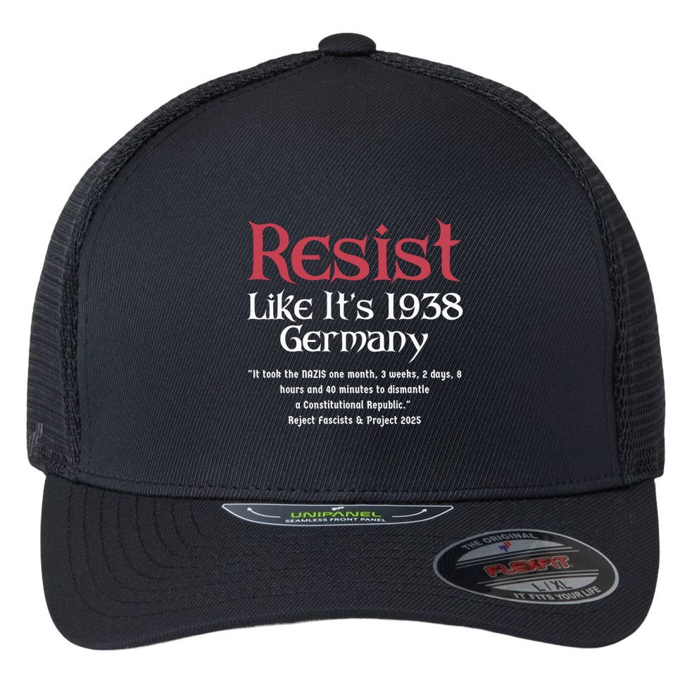 Resist Like It'S 1938 Germany Retro Flexfit Unipanel Trucker Cap