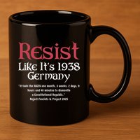 Resist Like It'S 1938 Germany Retro 11oz C Handle Ceramic Mug