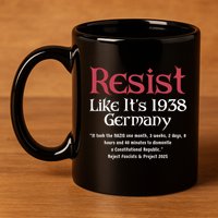 Resist Like It'S 1938 Germany Retro 11oz C Handle Ceramic Mug