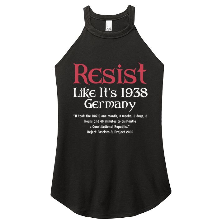 Resist Like It'S 1938 Germany Retro Women's Perfect Tri Rocker Tank
