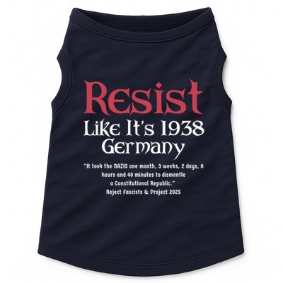 Resist Like It'S 1938 Germany Retro Doggie Tank