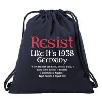 Resist Like It'S 1938 Germany Retro Drawstring Bag