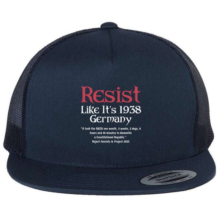 Resist Like It'S 1938 Germany Retro Flat Bill Trucker Hat