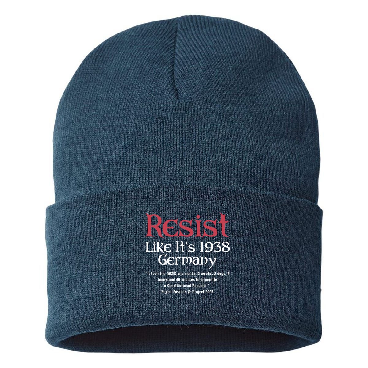 Resist Like It'S 1938 Germany Retro Sustainable Knit Beanie