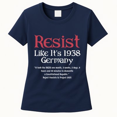 Resist Like It'S 1938 Germany Retro Womens T-Shirt