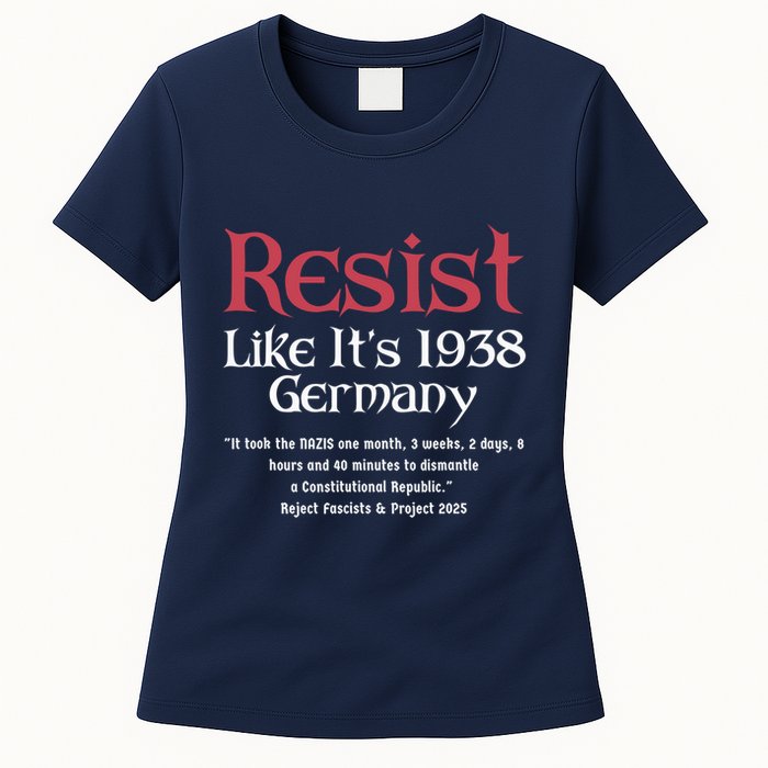 Resist Like It'S 1938 Germany Retro Womens T-Shirt