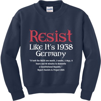 Resist Like It'S 1938 Germany Retro Kids Sweatshirt