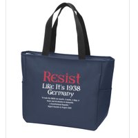 Resist Like It'S 1938 Germany Retro Zip Tote Bag