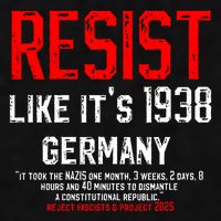 Resist like it's 1938 Germany Reject Fascism Project 2025 Ladies PosiCharge Tri-Blend Wicking Tank