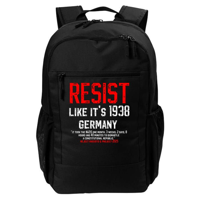 Resist like it's 1938 Germany Reject Fascism Project 2025 Backpack