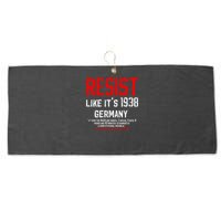 Resist like it's 1938 Germany Reject Fascism Project 2025 Large Microfiber Waffle Golf Towel