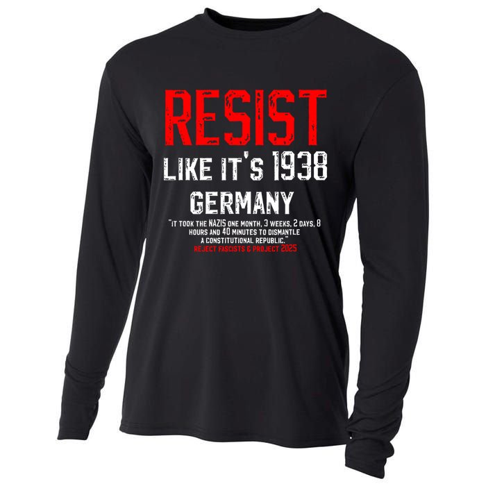 Resist like it's 1938 Germany Reject Fascism Project 2025 Cooling Performance Long Sleeve Crew