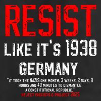Resist like it's 1938 Germany Reject Fascism Project 2025 Microfiber Hand Towel
