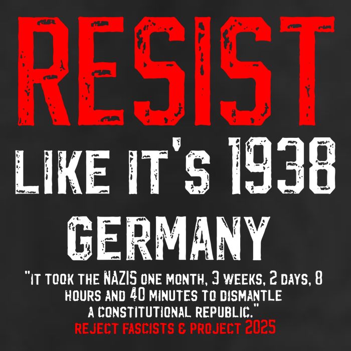Resist like it's 1938 Germany Reject Fascism Project 2025 Microfiber Hand Towel