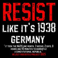 Resist like it's 1938 Germany Reject Fascism Project 2025 Wool Snapback Cap