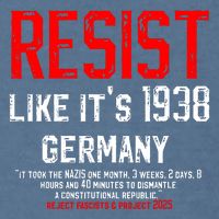 Resist like it's 1938 Germany Reject Fascism Project 2025 Garment-Dyed Sweatshirt