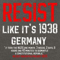 Resist like it's 1938 Germany Reject Fascism Project 2025 Cotton Canvas Backpack