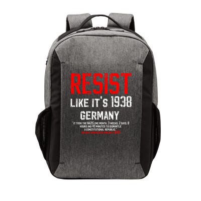Resist like it's 1938 Germany Reject Fascism Project 2025 Vector Backpack