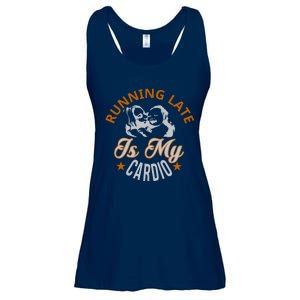 Running Late Is My Cardio Ladies Essential Flowy Tank