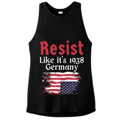 Resist Like It's 1938 Germany Ladies PosiCharge Tri-Blend Wicking Tank