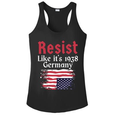 Resist Like It's 1938 Germany Ladies PosiCharge Competitor Racerback Tank