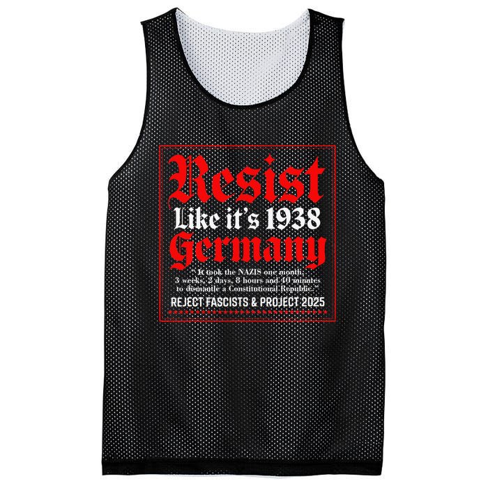 Resist Like Its 1938 Germany Mesh Reversible Basketball Jersey Tank