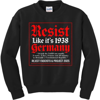Resist Like Its 1938 Germany Kids Sweatshirt